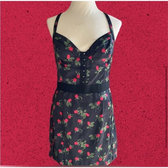 For Love & Lemons Rose Bustier Mini Dress – NWT Size Medium 🌹🖤 - Picture 8 of 9